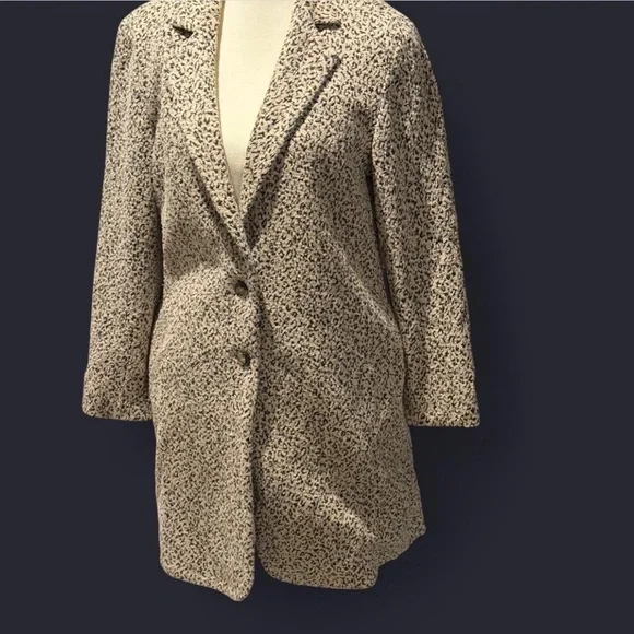 Anthropologie Cartonnier Rowan Leopard Blazer Small Cotton Metallic Jacket - Picture 3 of 8